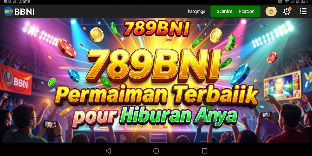 Screenshot gameplay Slot 789BNI dengan gulungan dan simbol menarik.