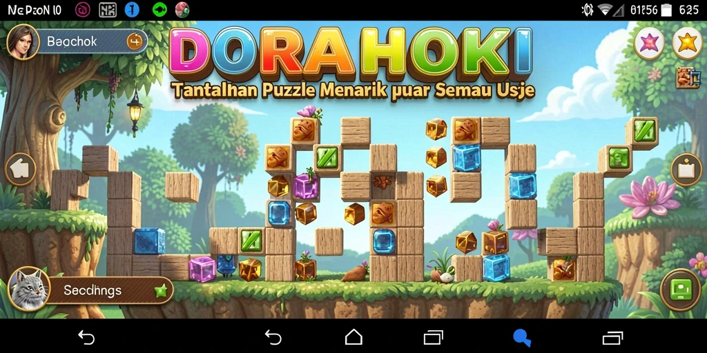 Gameplay puzzle DORAHOKI yang menarik dan menantang.