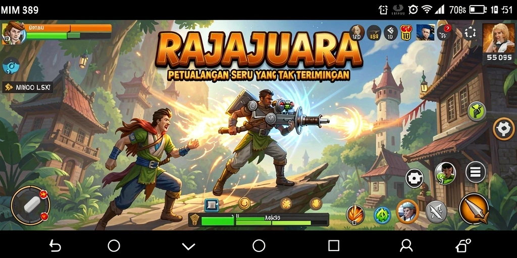 Tampilan gameplay RAJAJUARA dengan aksi petualangan yang mendebarkan.