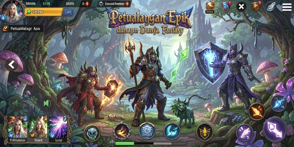 Tampilan gameplay RPG SR996 yang menakjubkan dan penuh aksi.