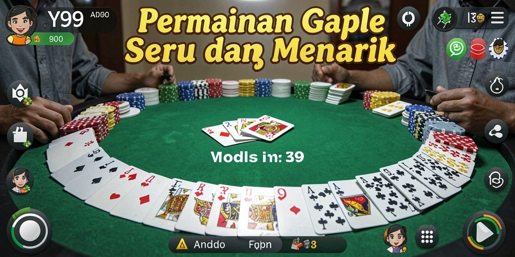 Tampilan gameplay Gaple yang seru dan interaktif.